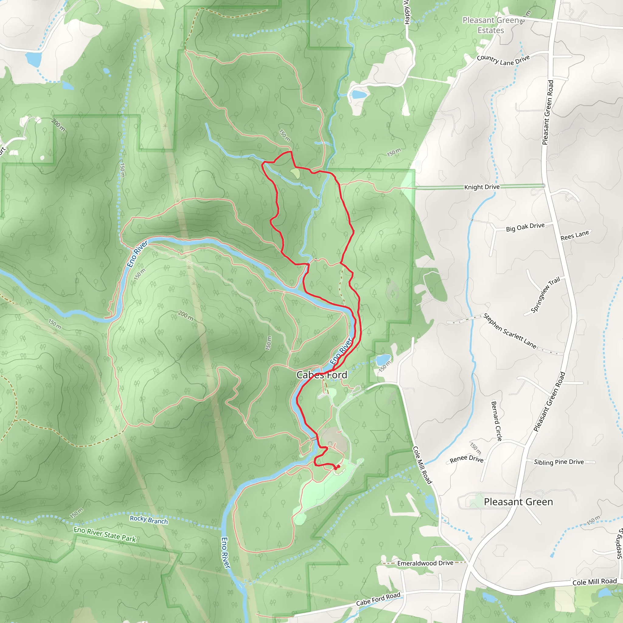Buckquarter Creek, Ridge and Cox Mountain Loop Trail mobile static map