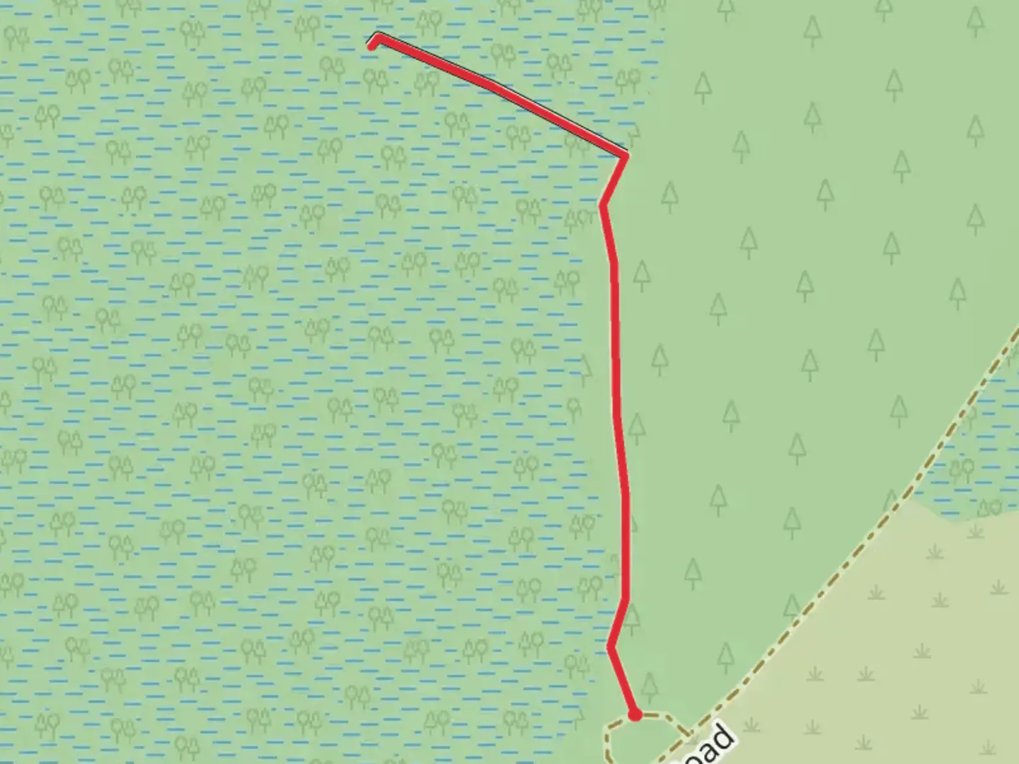 An image depicting the trail Cow Creek Road and its surrounding area.