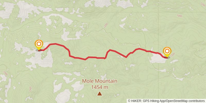 Taneum Ridge Trail stage 2 Map