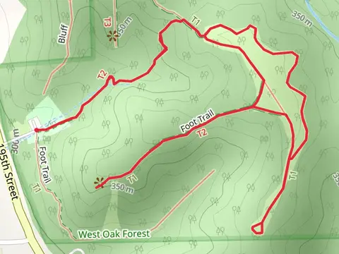 Foot Trail and West Oak Forest East Loop