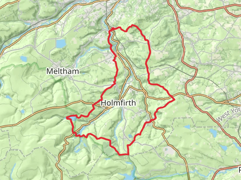 Holme Valley Circular Walk mobile static map