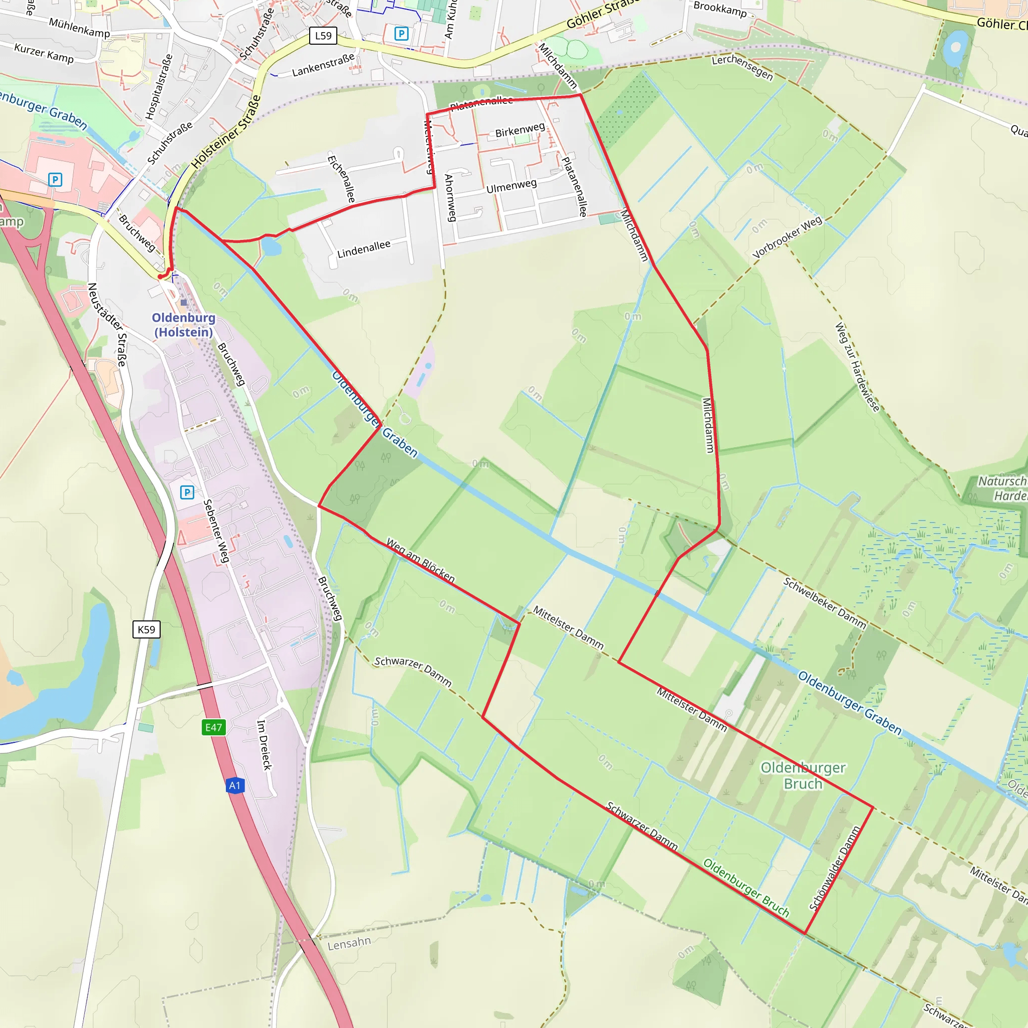 Oldenburger Bruch Loop mobile static map