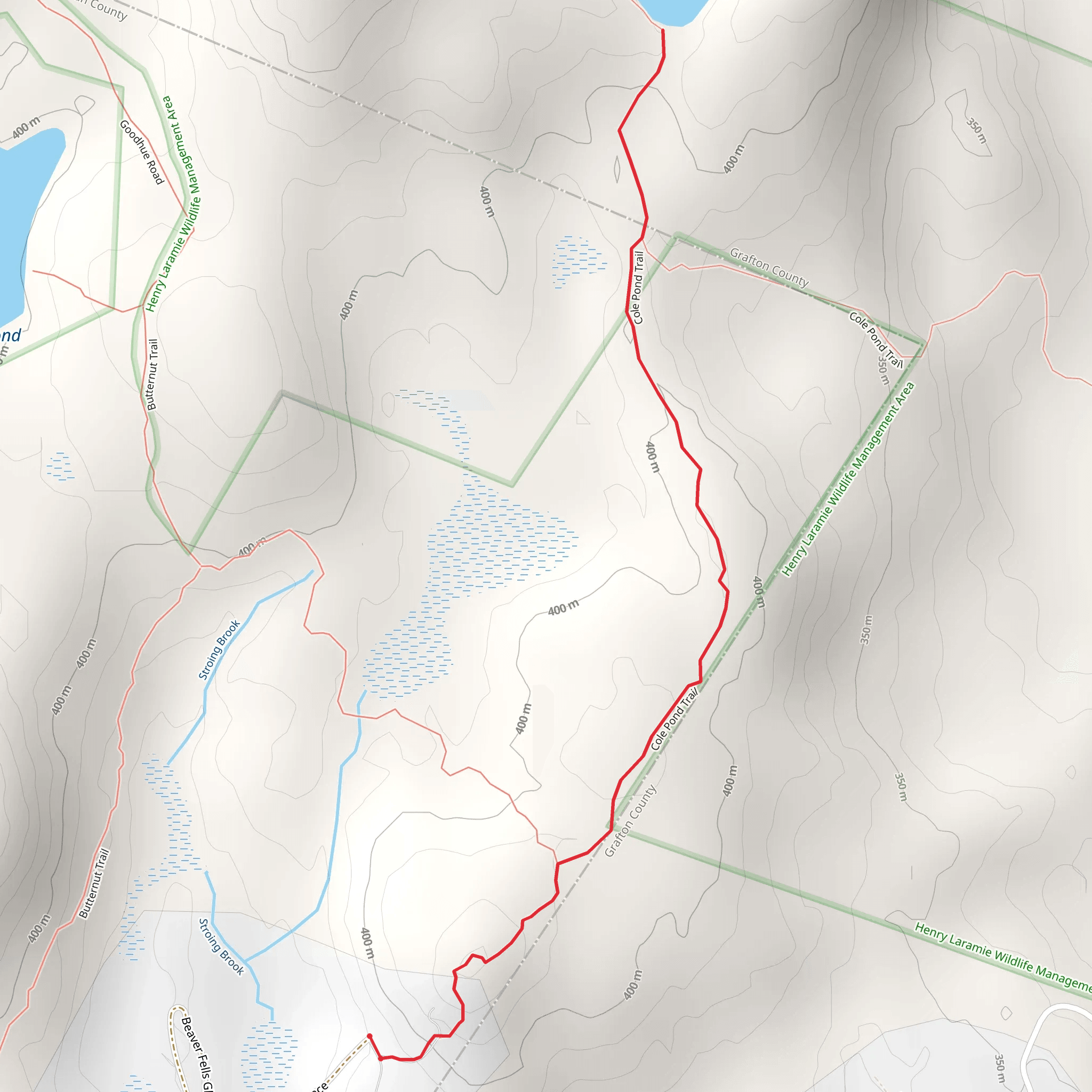 Cole Pond mobile static map