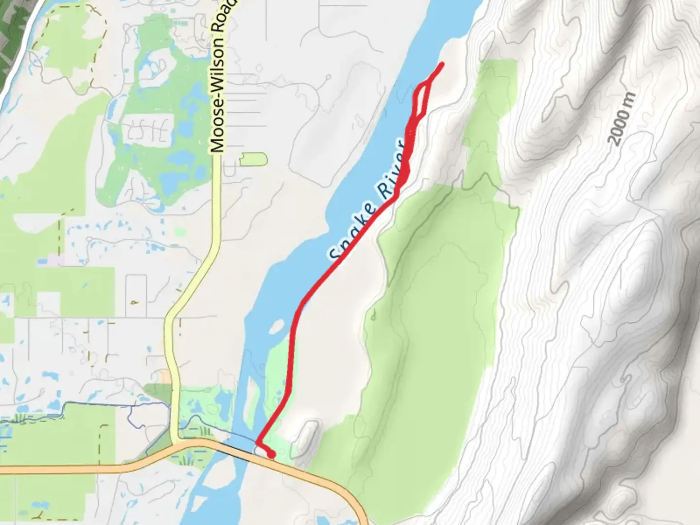 An image depicting the trail Emily Stevens Park and Snake River Walk and its surrounding area.
