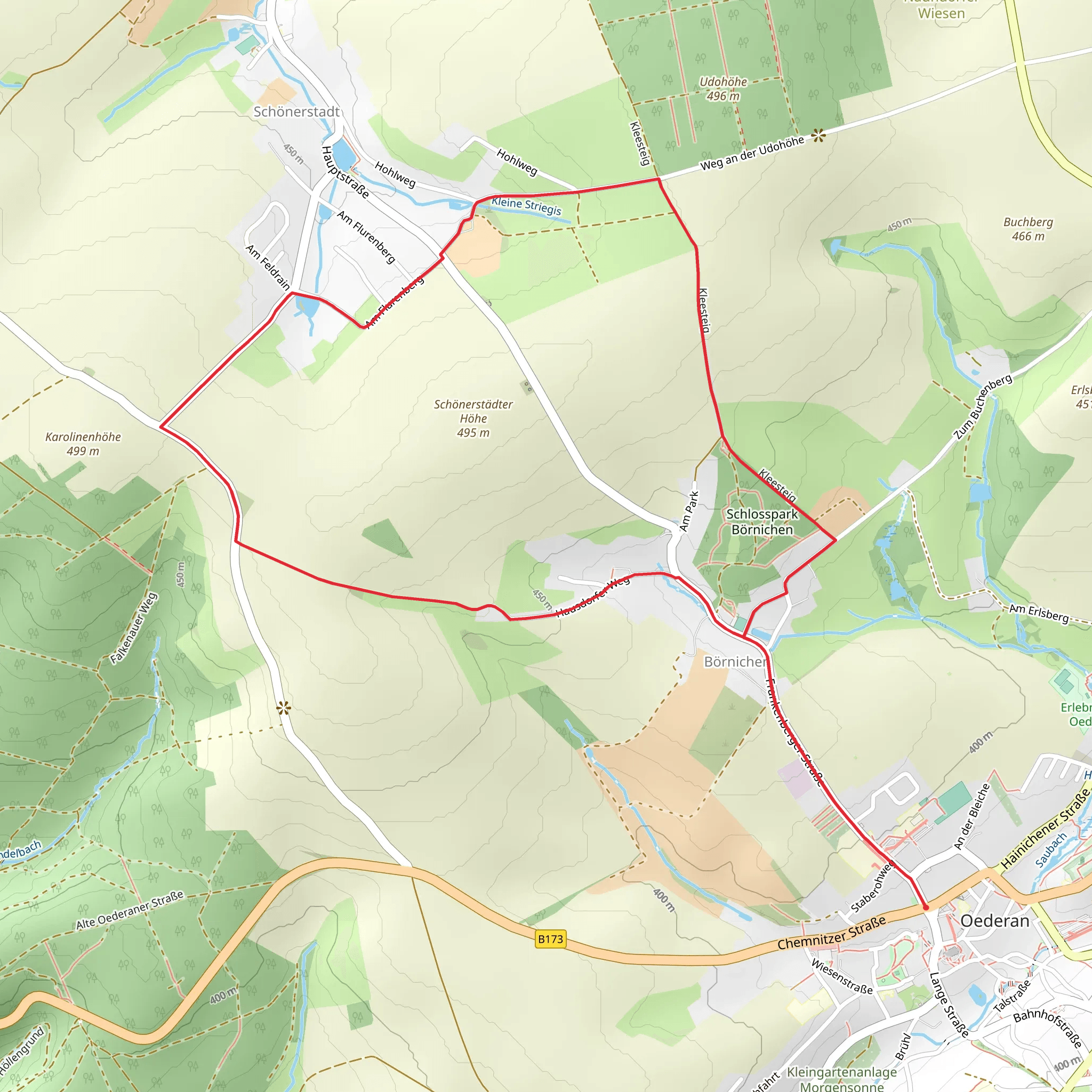 Hausdorfer Weg mobile static map