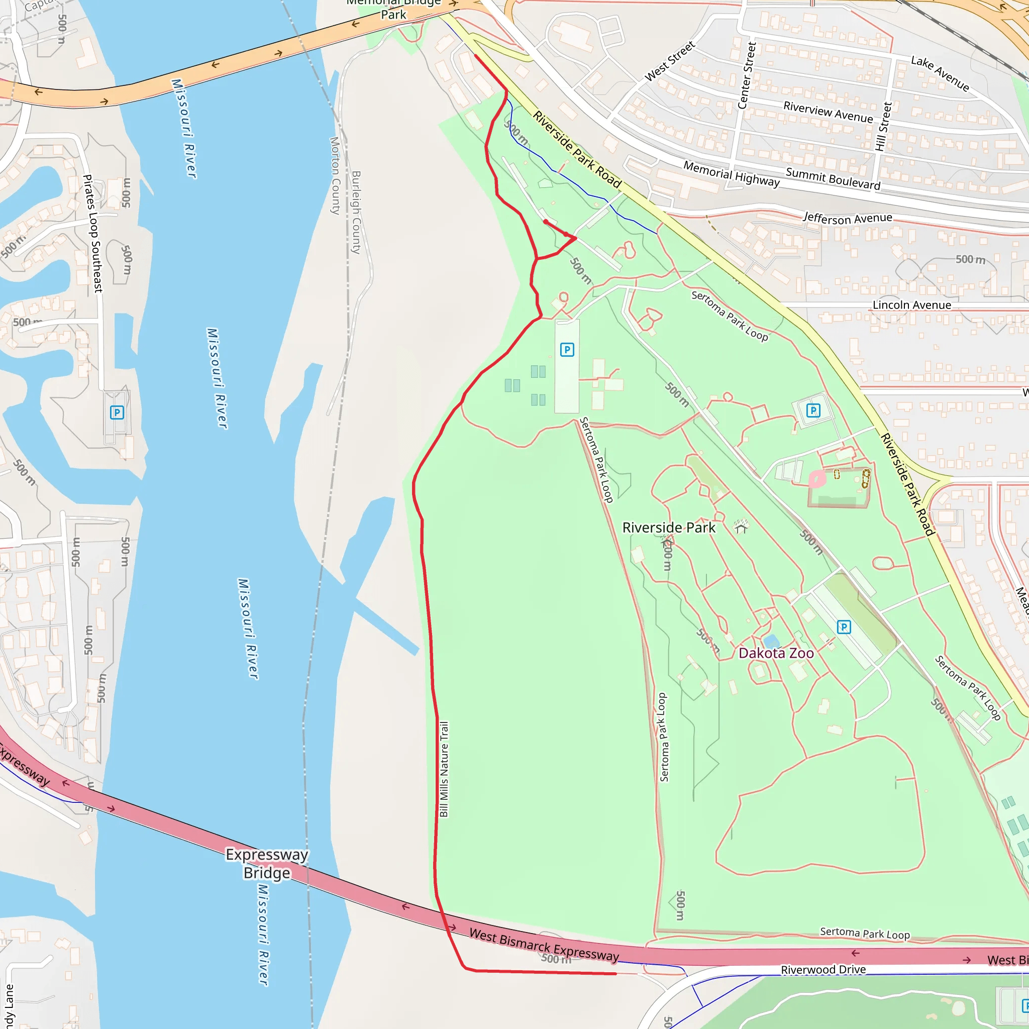 Riverside Park Shore Walk mobile static map