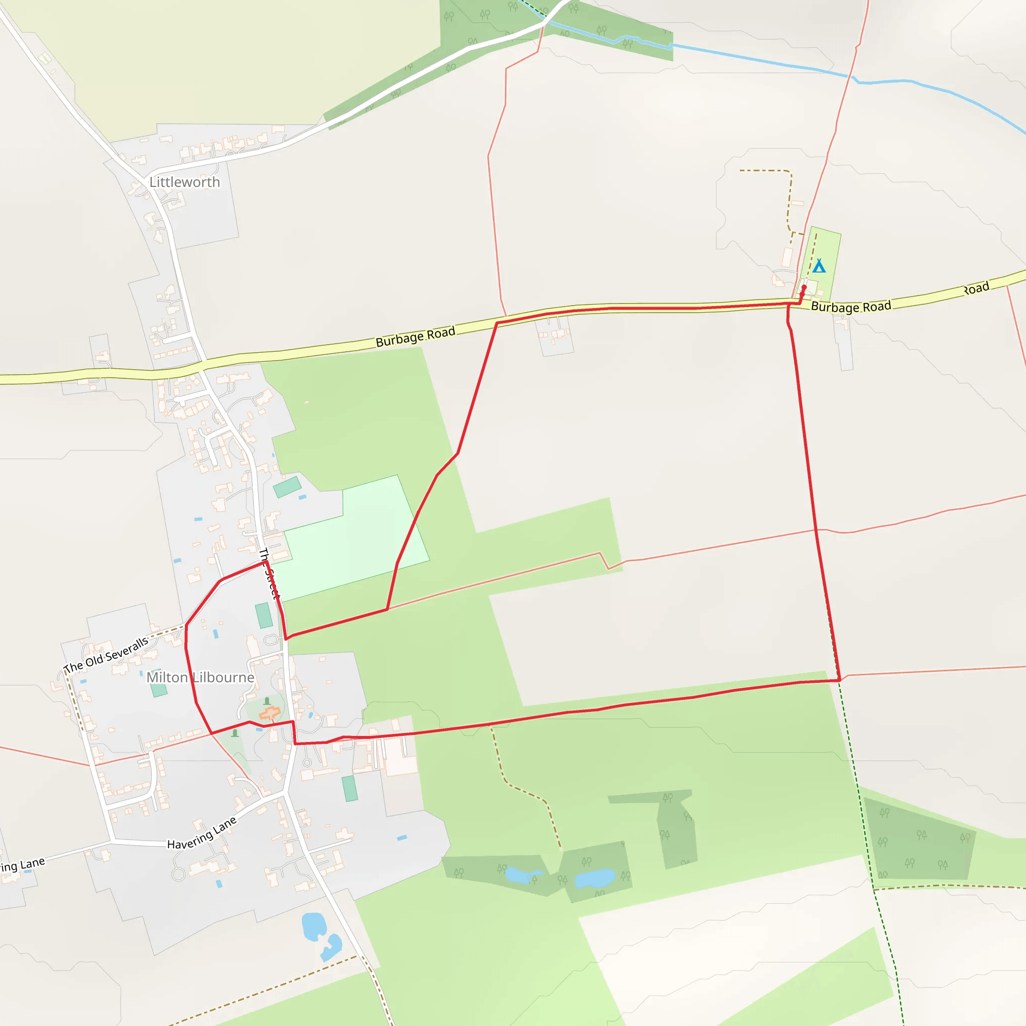 Milton Lilbourne Loop mobile static map