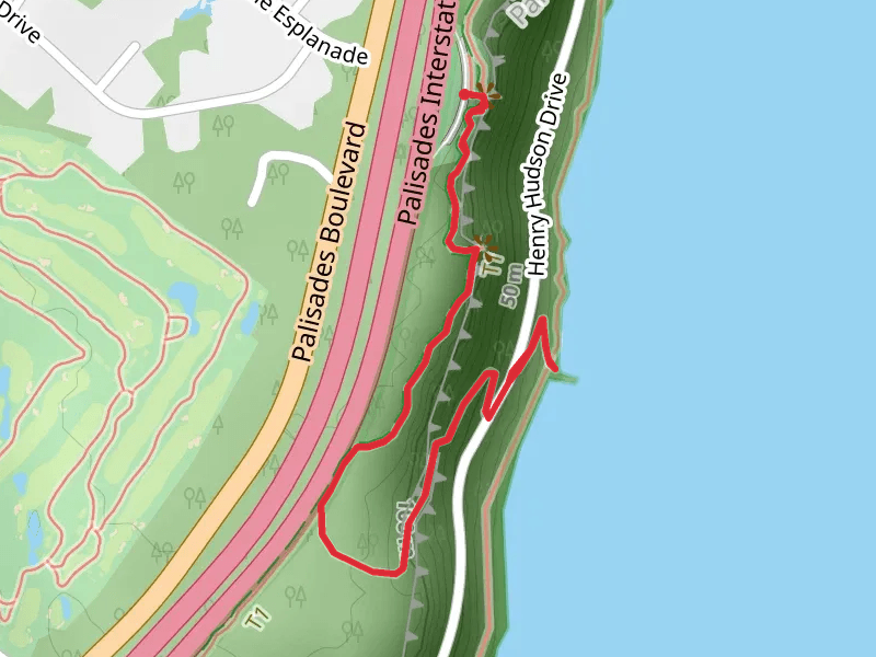 Huyler’s Landing Trail and Long Path mobile static map