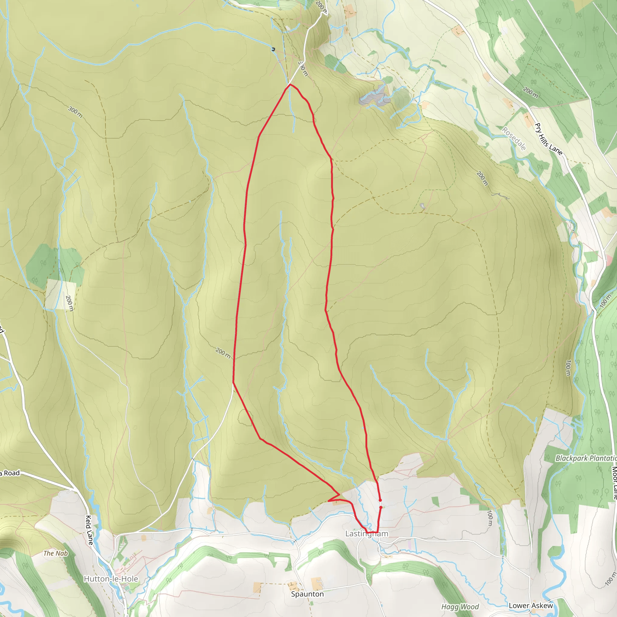 Lastingham and Ana Cross Loop mobile static map