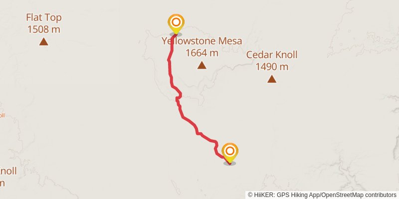 Hayduke Trail stage 69 Map