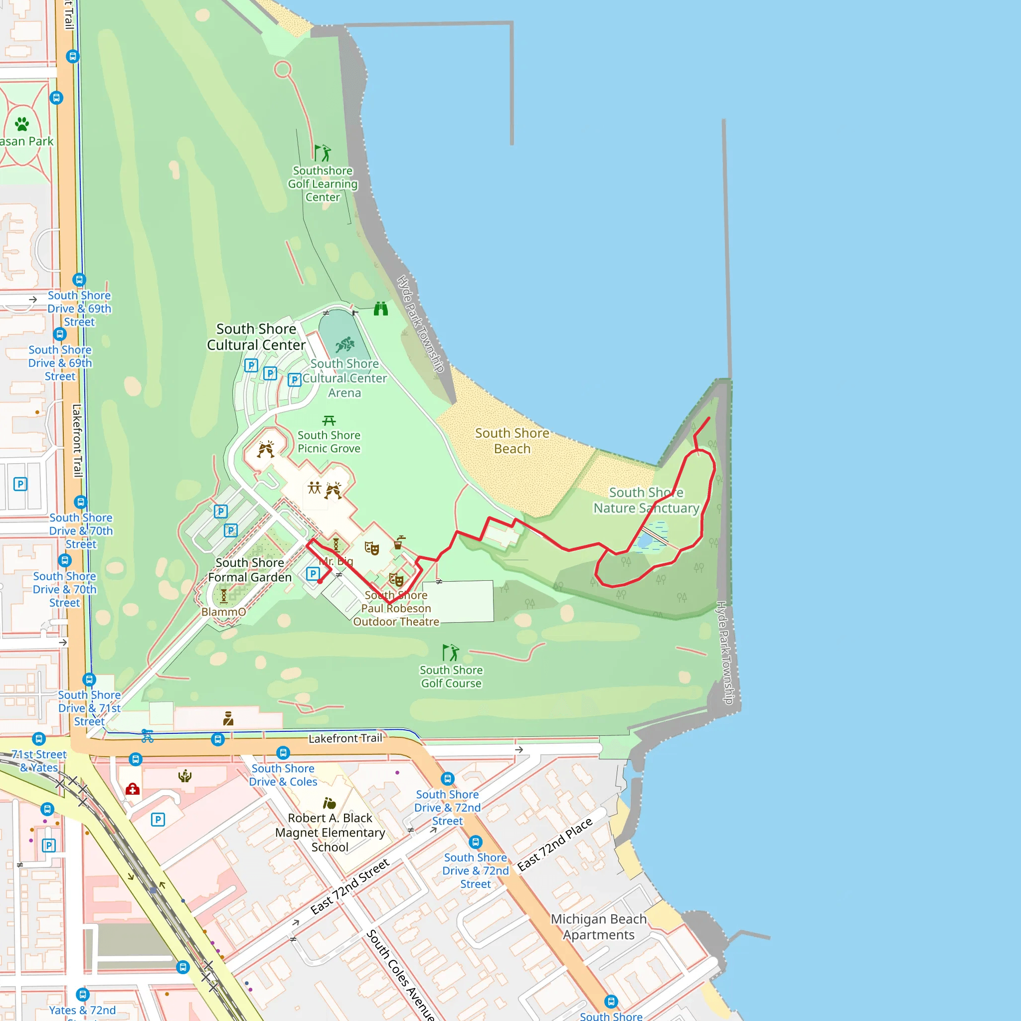 East South Shore Drive Loop mobile static map