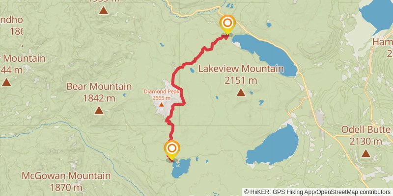 Pacific Crest Trail - Mount Hood To Mount Mcgloughlin stage 20 Map