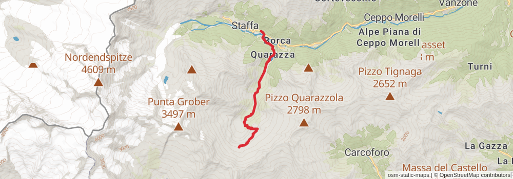 Sentiero Italia - Alps Section stage 125 Map