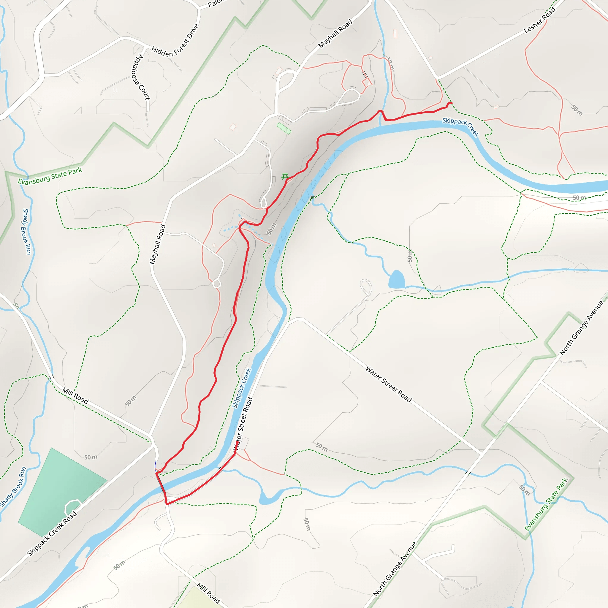 Skippack Creek Trail mobile static map