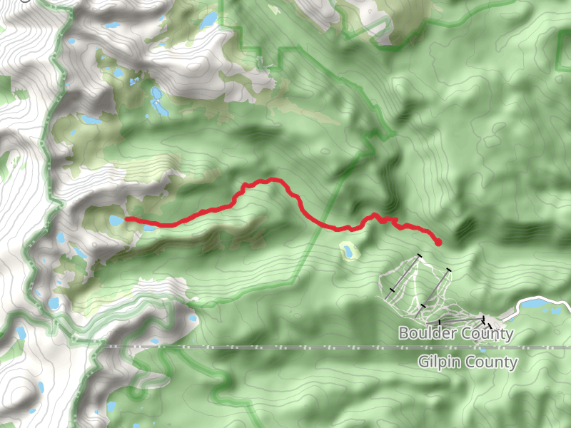 Skyscraper Reservoirsnd Woodland Lake via Devil's Thumb Trail