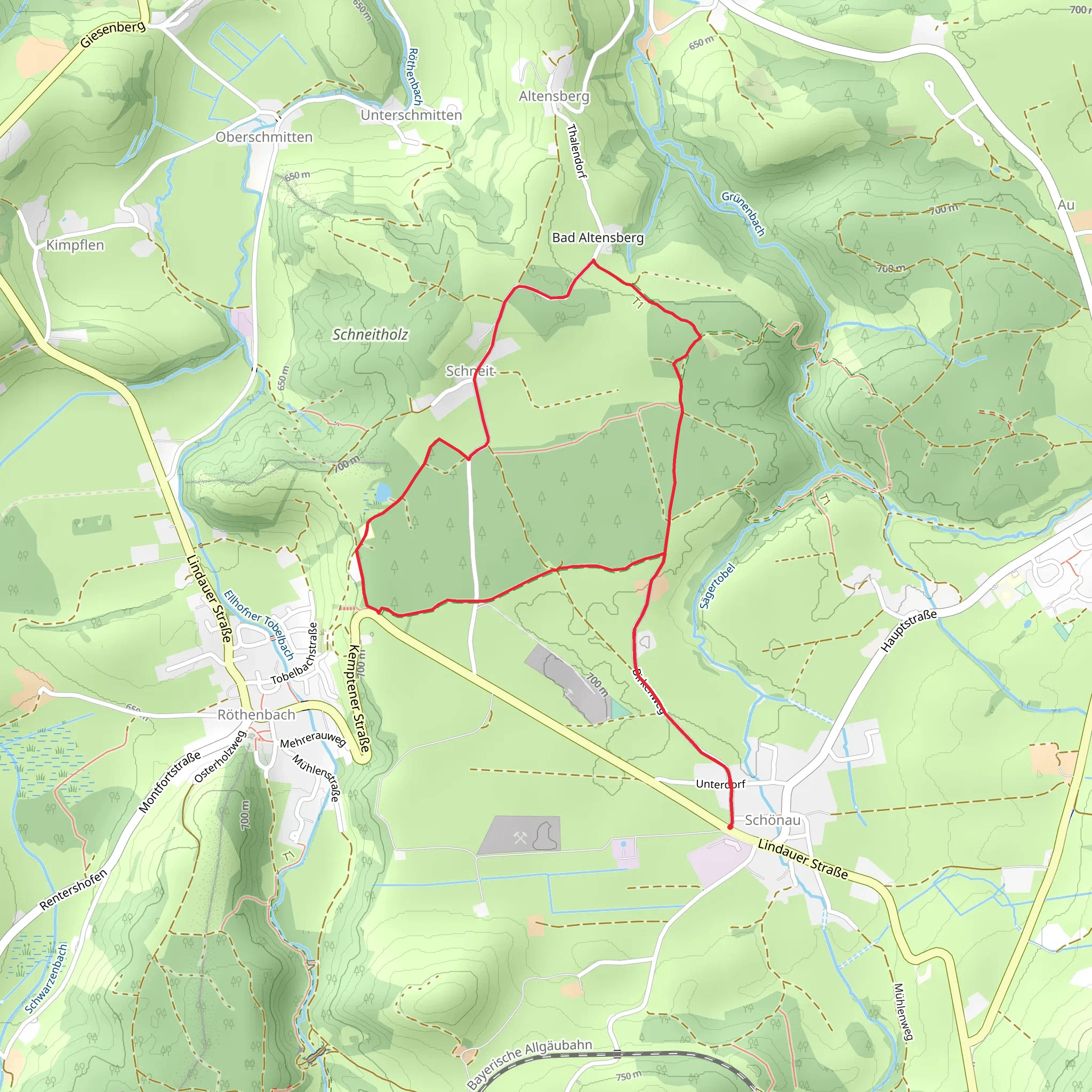 Schneitholz Loop mobile static map