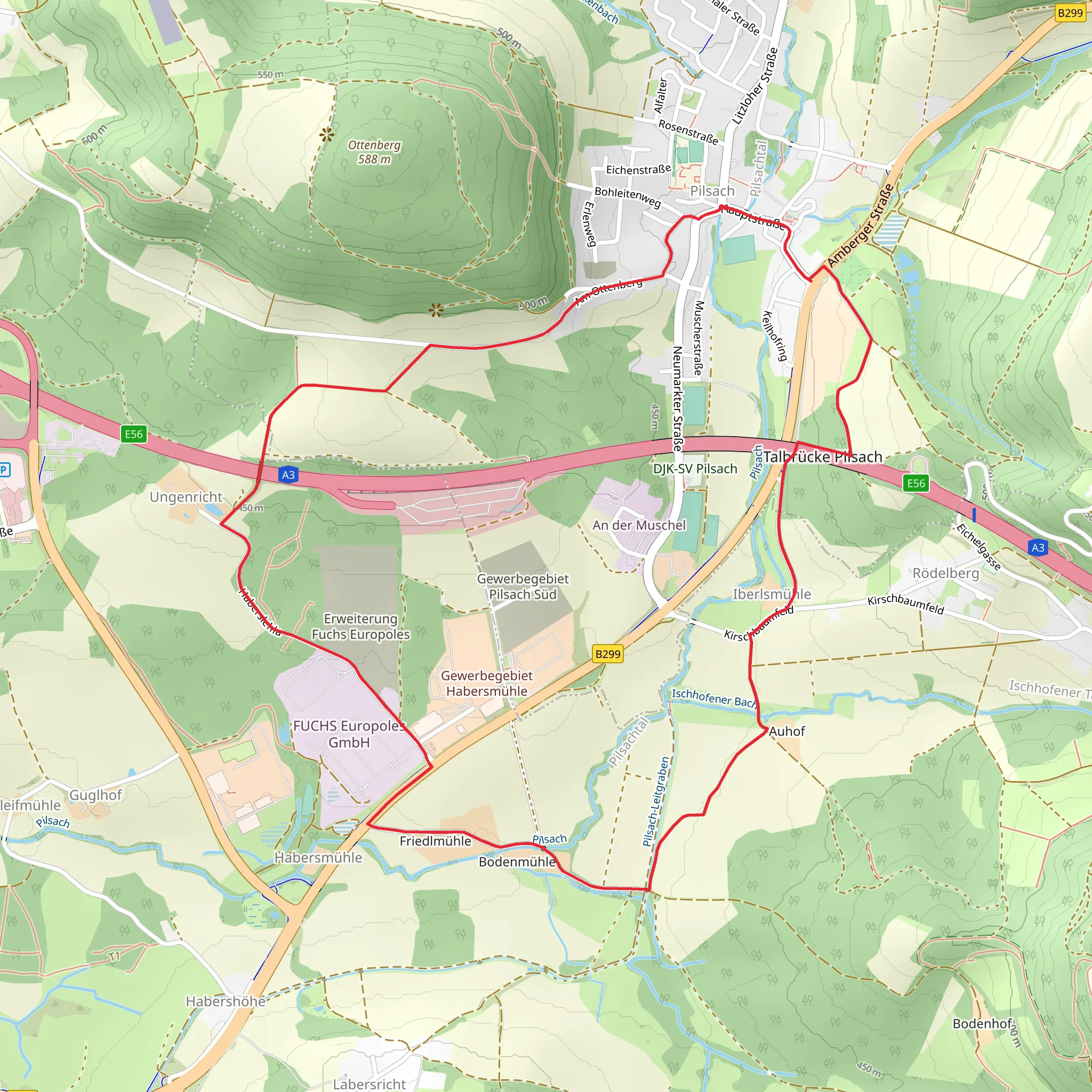 Pilsach Southern Loop mobile static map