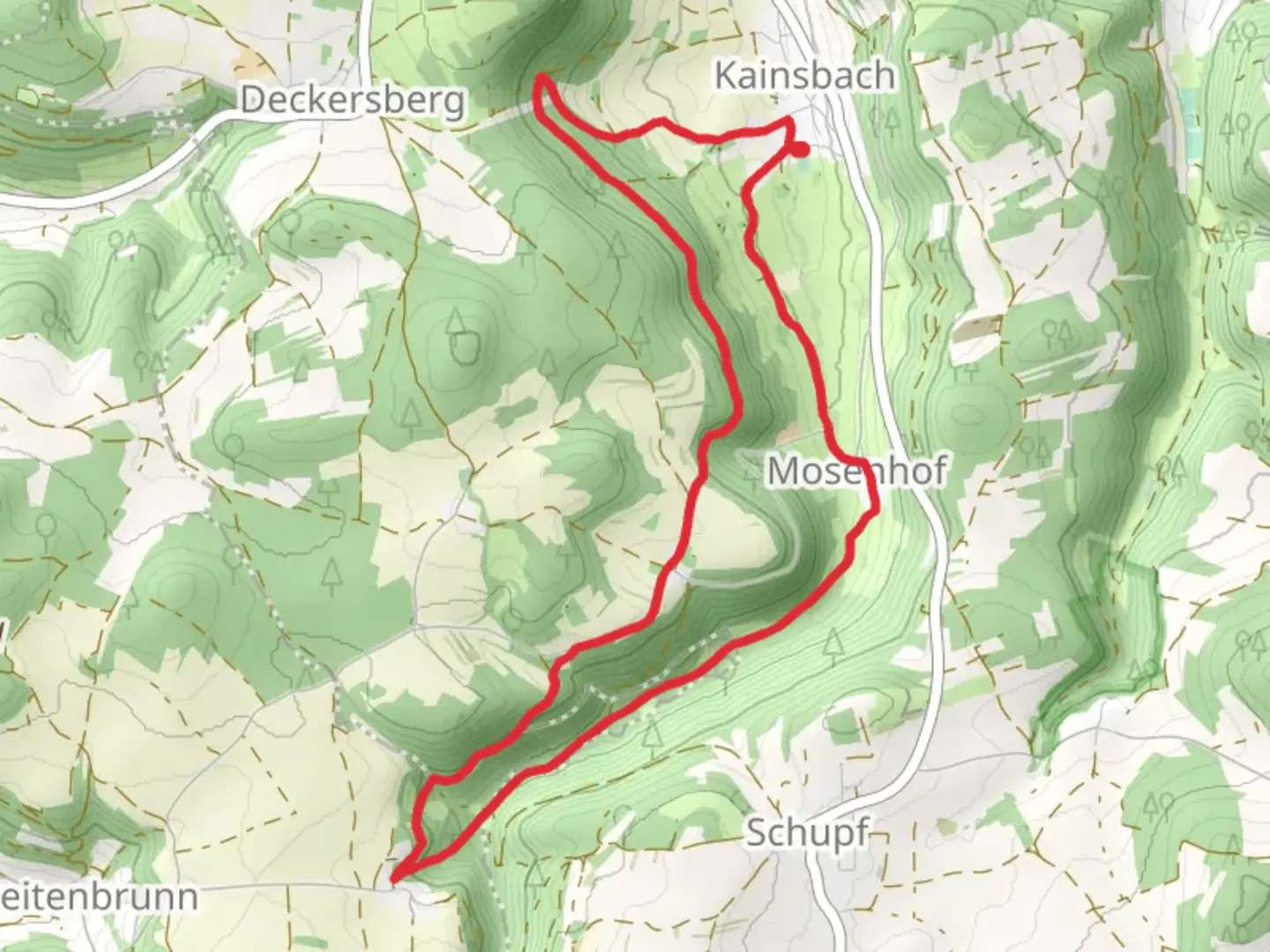An image depicting the trail Happurg Round and its surrounding area.