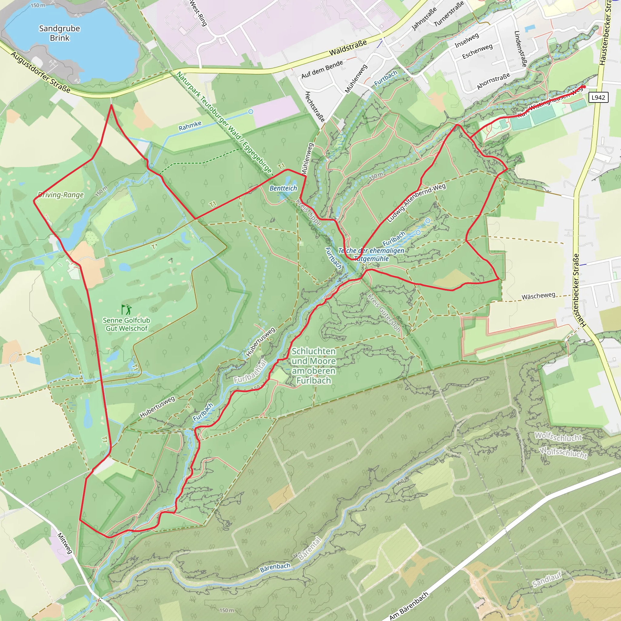 Ludwig-Altenbernd-Weg and Augustdorfer Straße Loop mobile static map