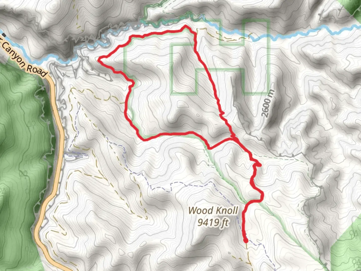 An image depicting the trail Crystal Spring Trail and Long Hollow Trail and its surrounding area.