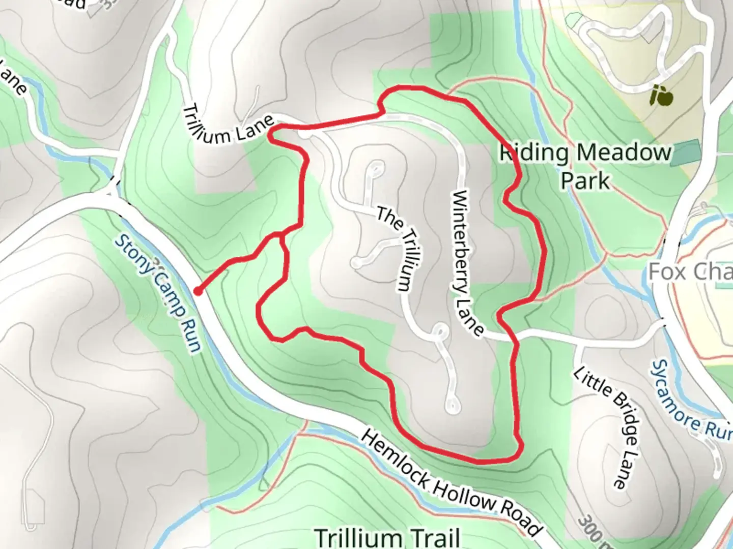 An image depicting the trail Lockhart and Guyasuta Loop Trail and its surrounding area.