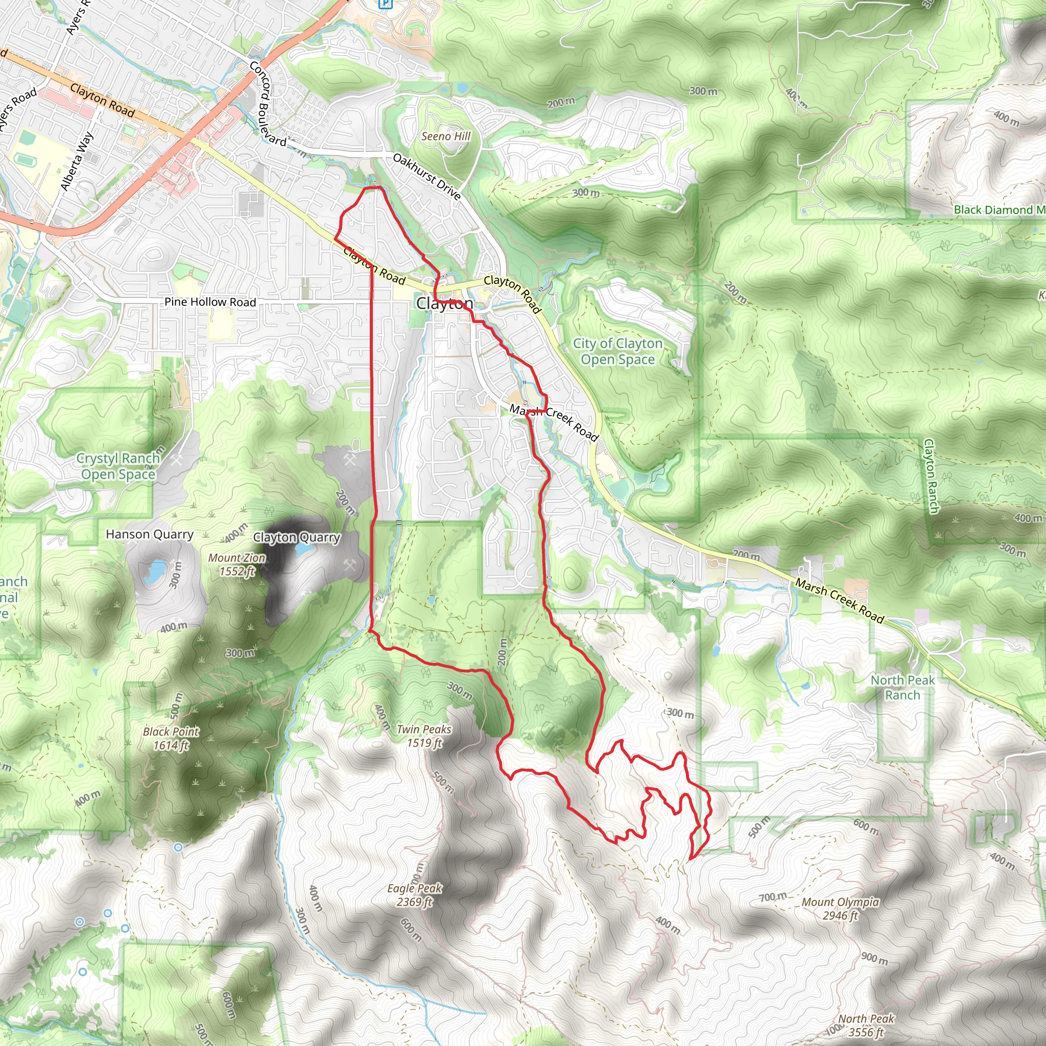 Dooner Creek - Falls Trail and Tick Wood Loop Trail mobile static map