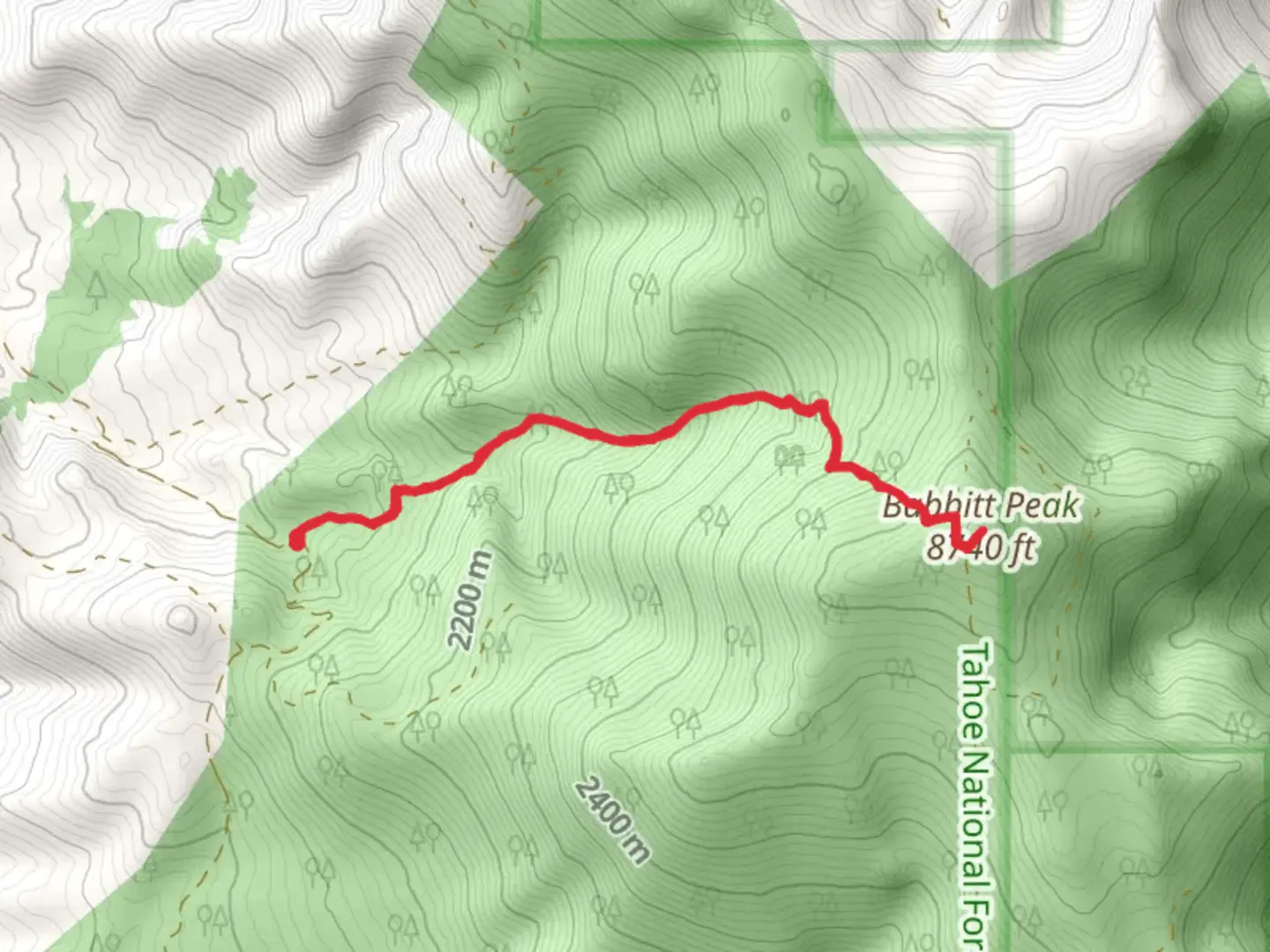 An image depicting the trail Badenaugh Peak Trail and its surrounding area.