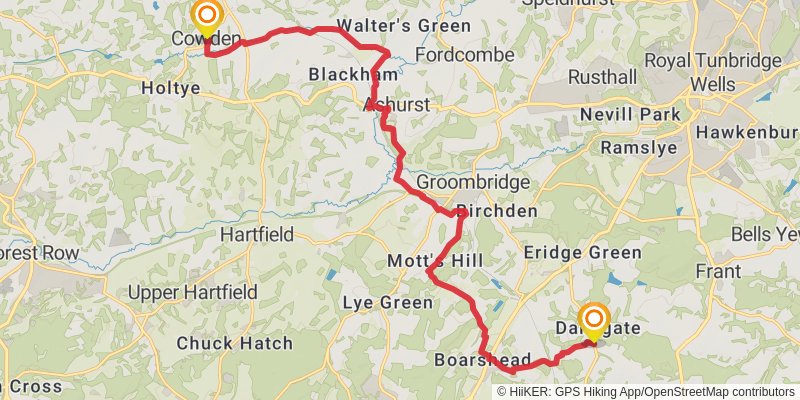 Sussex Border Path stage 8 Map