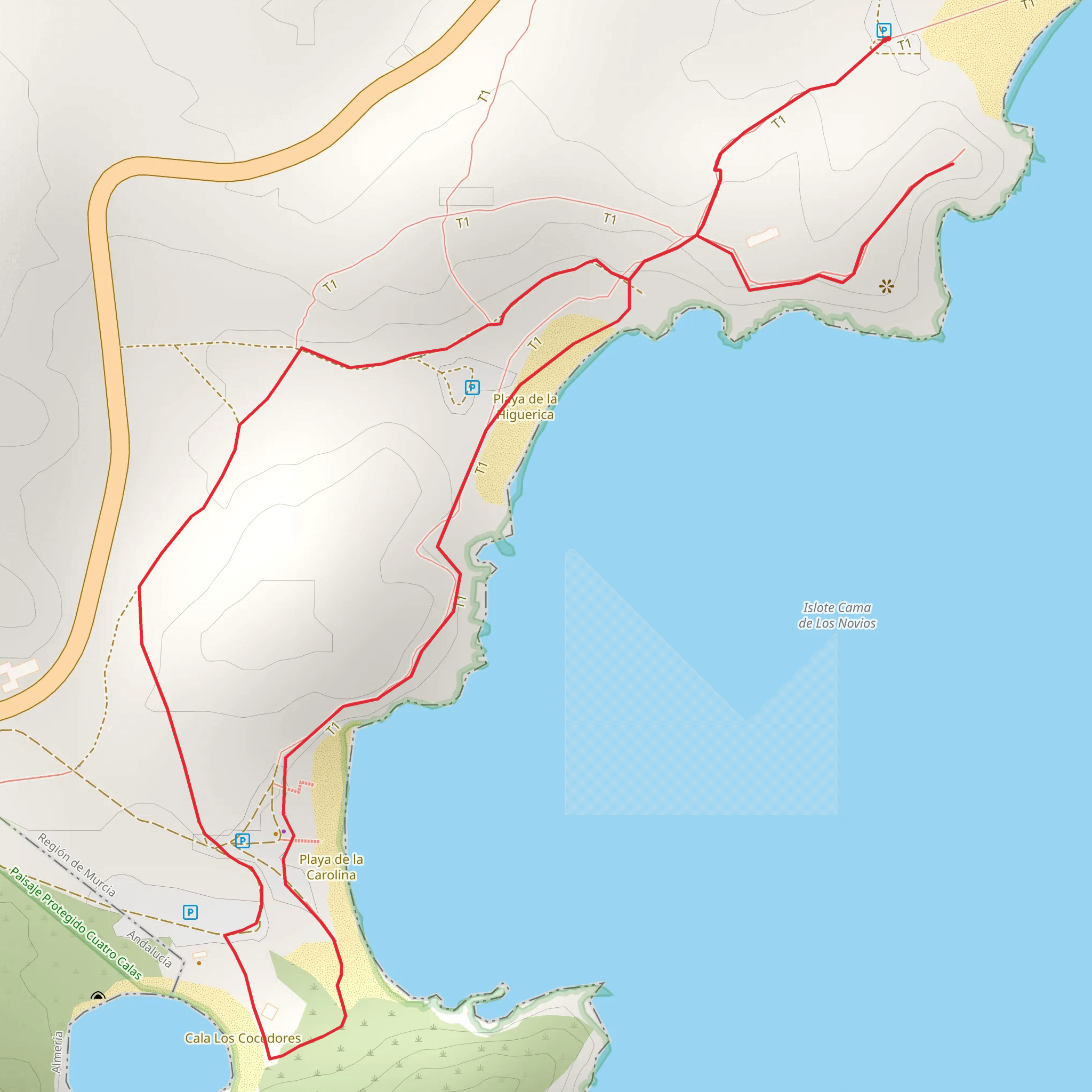 Four Coves Trail SL MU 18 mobile static map