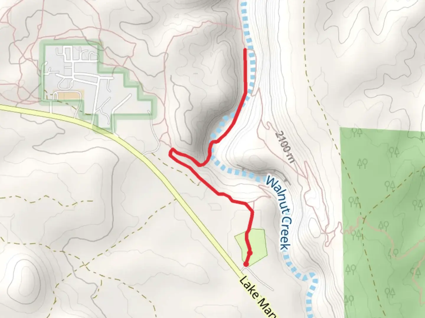 An image depicting the trail Walnut Creek - Sandys Canyon and its surrounding area.