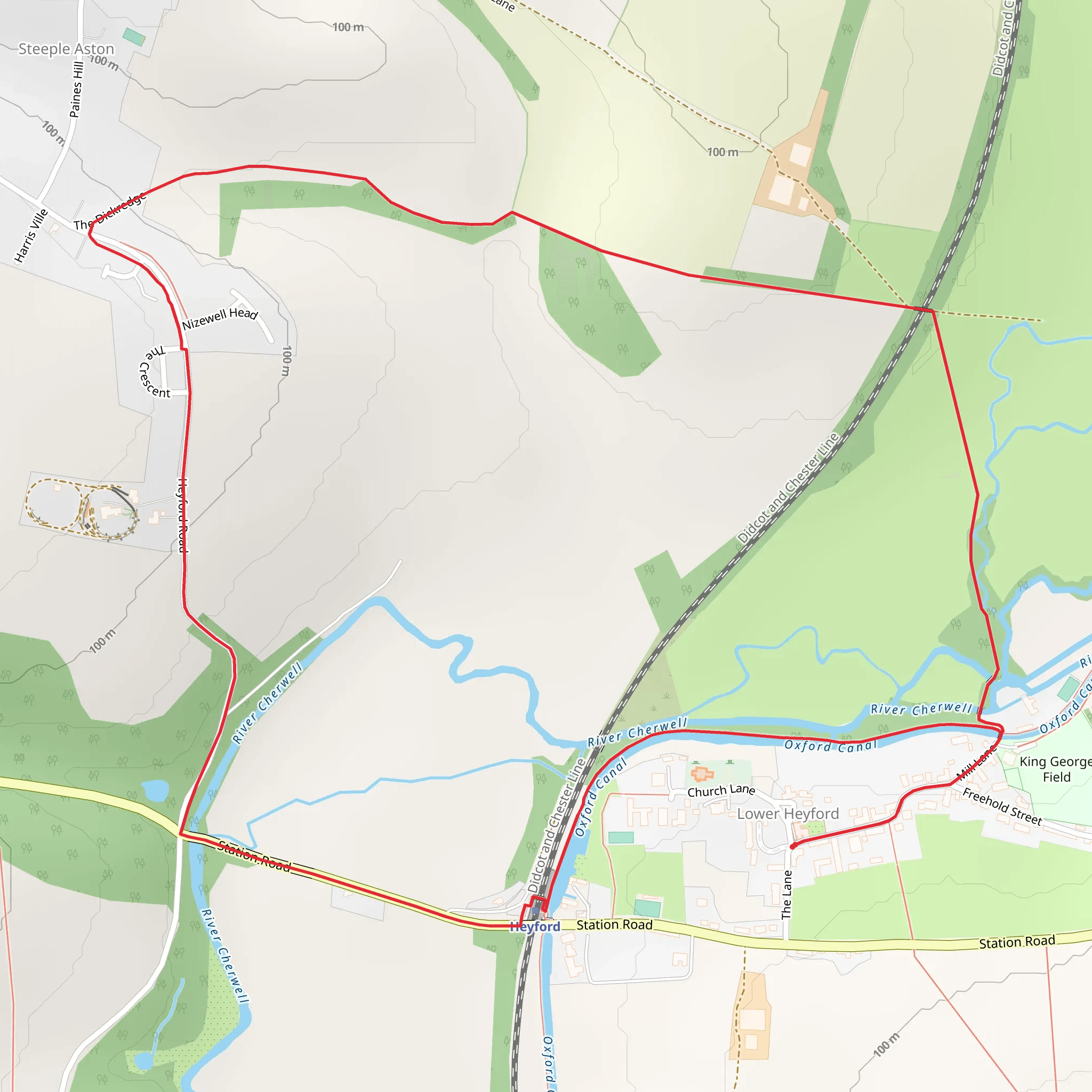 Lower Heyford Loop mobile static map