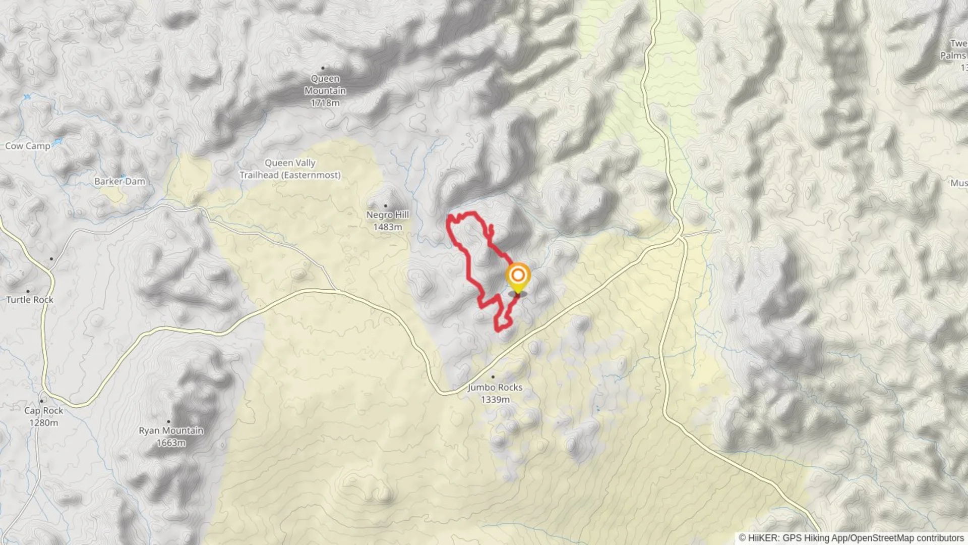 An image depicting the trail Split Rock Loop Trail - Long and its surrounding area.