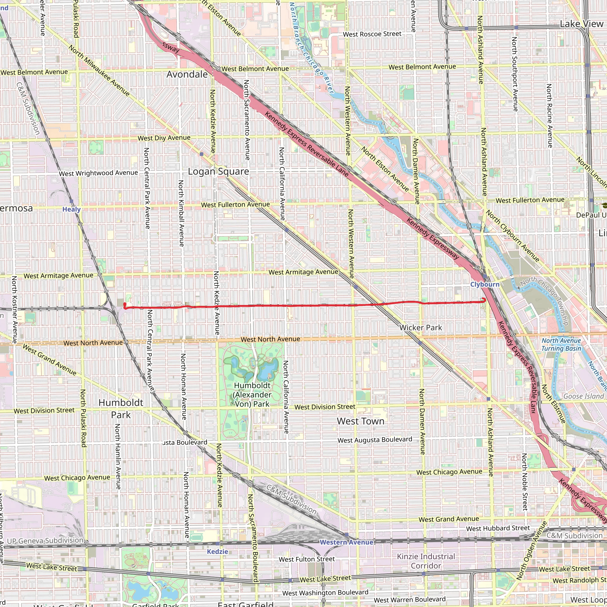 Bloomingdale Trail mobile static map