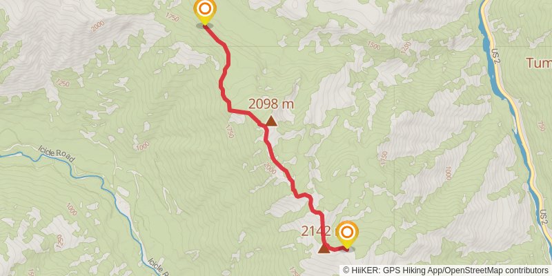Icicle Ridge Trail stage 2 Map