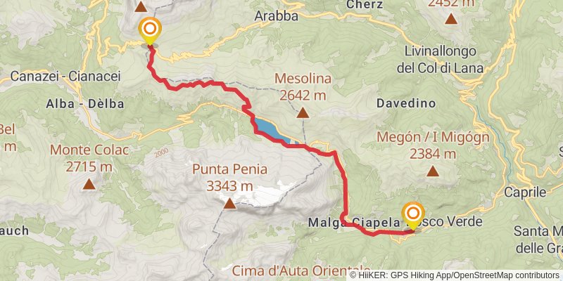 Dream Path - Traumpfad - Munich to Venice stage 21 Map