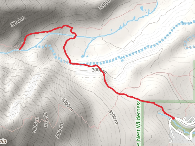 Willow Creek Falls side via Buffalo Cabin Trail