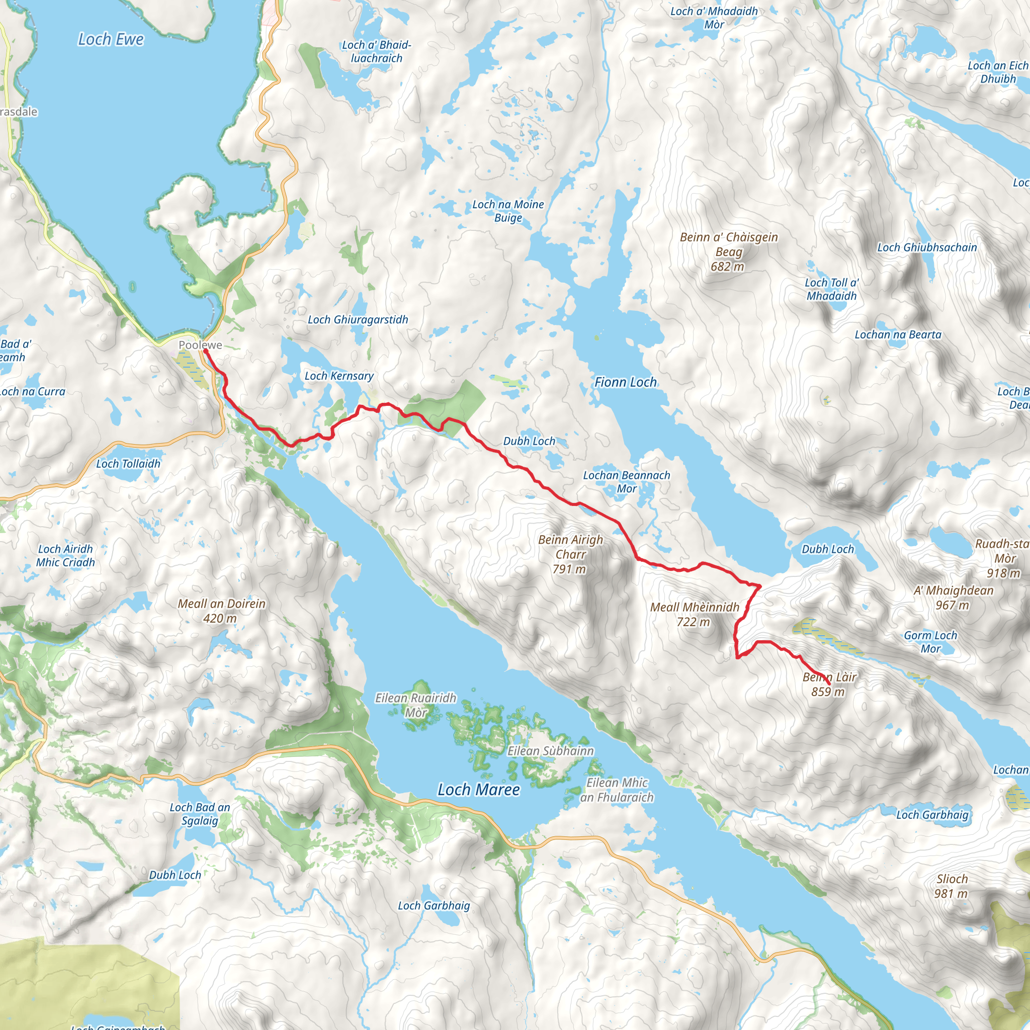 Beinn Lair mobile static map