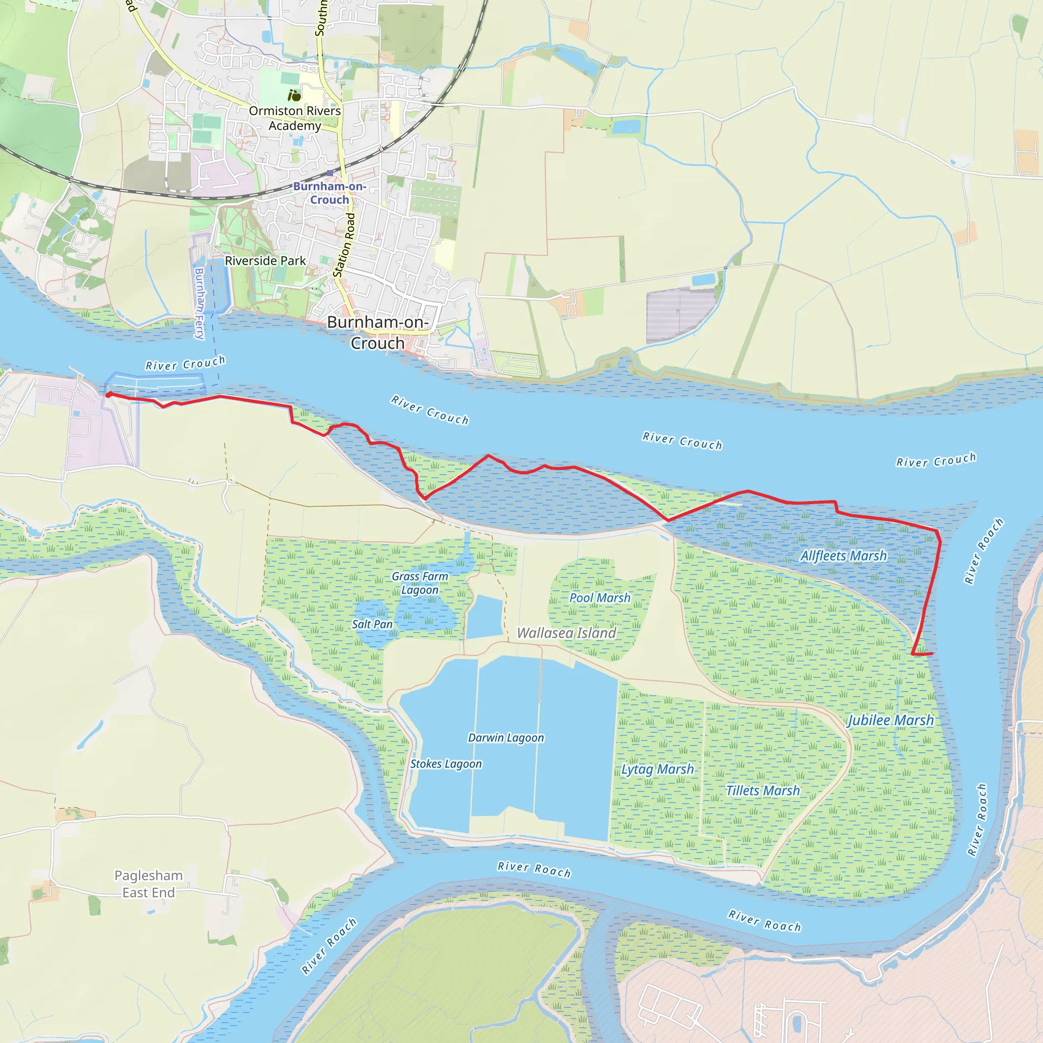 Wallasea Island mobile static map