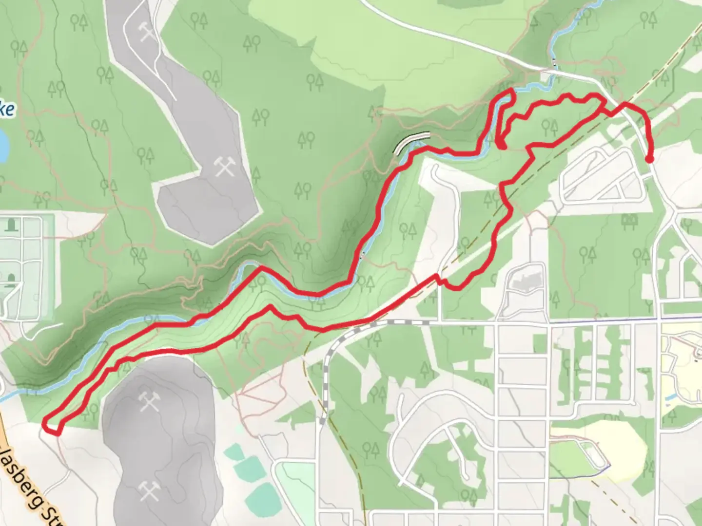 An image depicting the trail Quincy and River Loop Trail and its surrounding area.