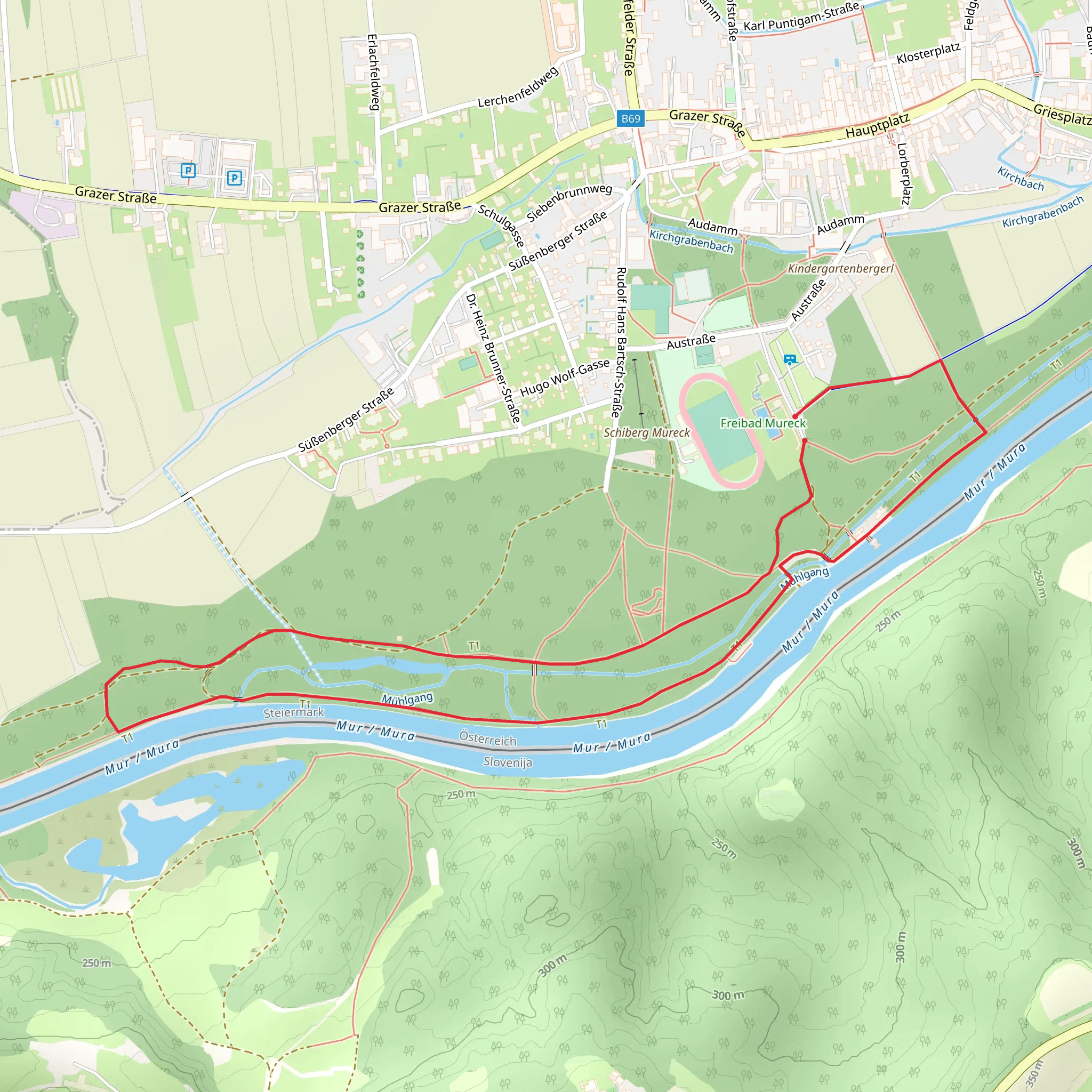 AuErlebnisWeg Mureck mobile static map