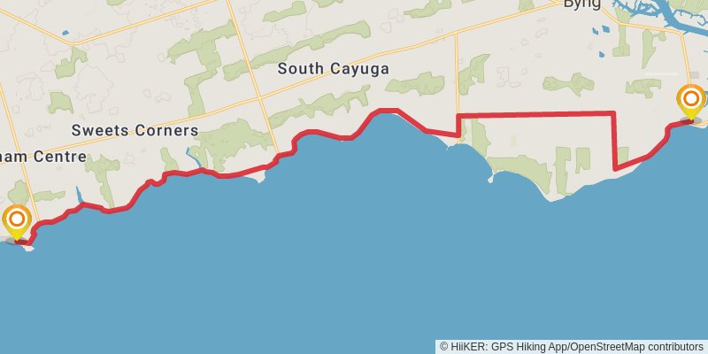 Waterfront Trail stage 39 Map