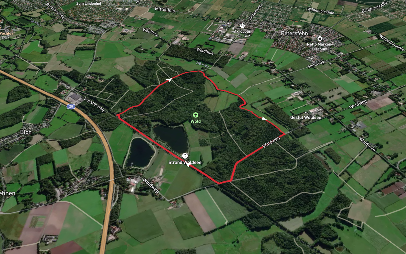 Woldsee via Jadeweg