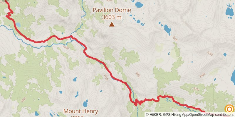 Pacific Crest Trail - Central California stage 20 Map