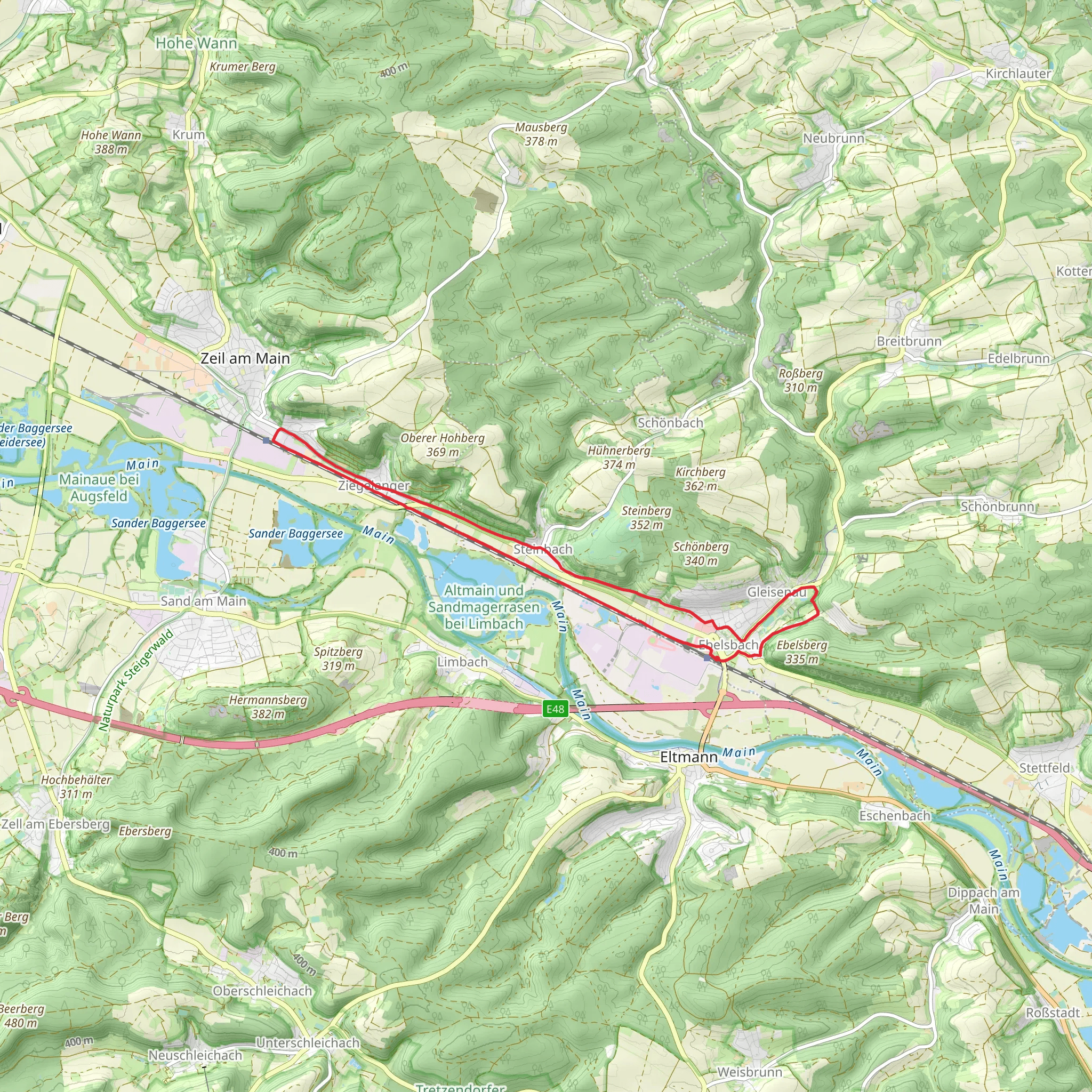 Eltman to Zeil Loop mobile static map