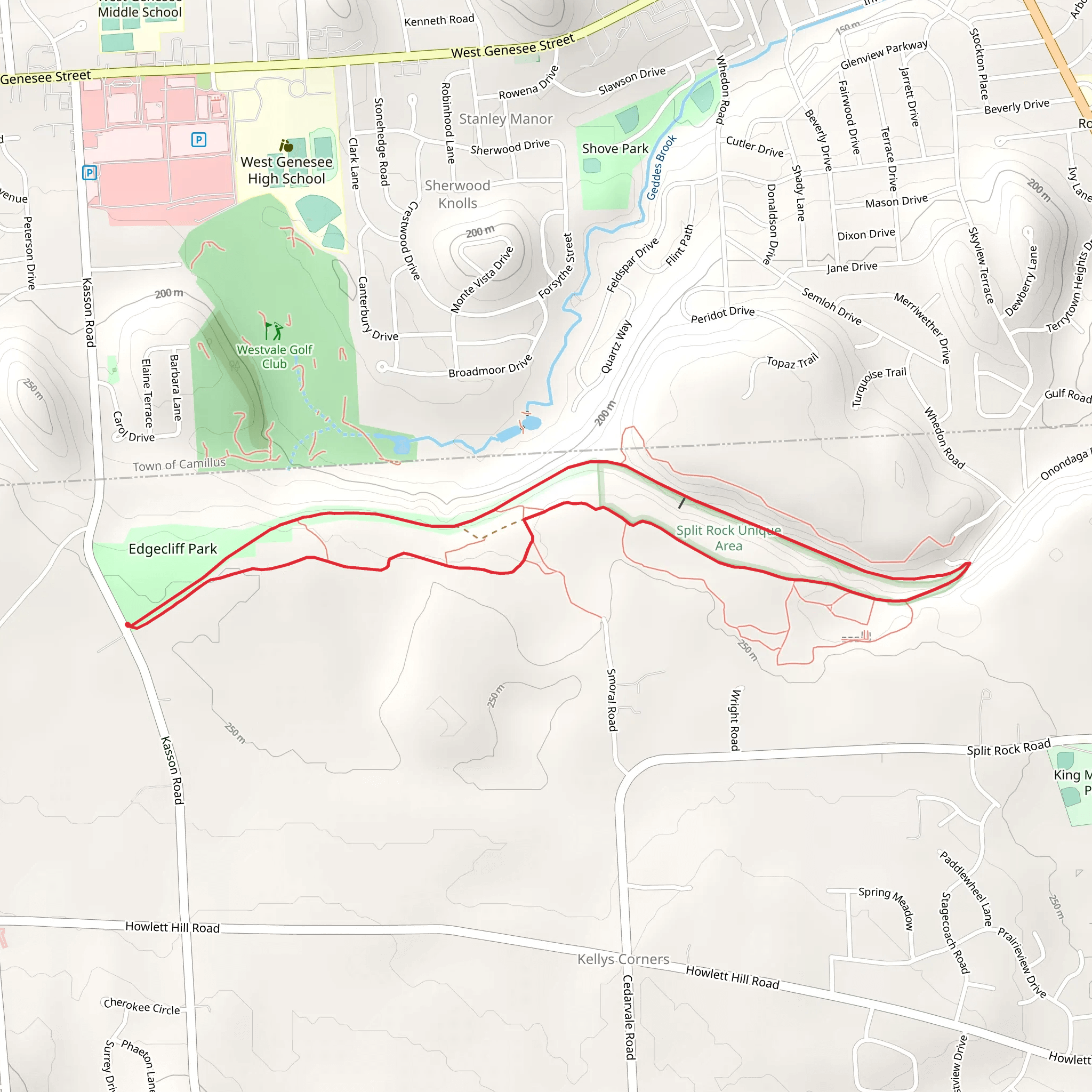 Split Rock Area Loop from Kasson Road mobile static map