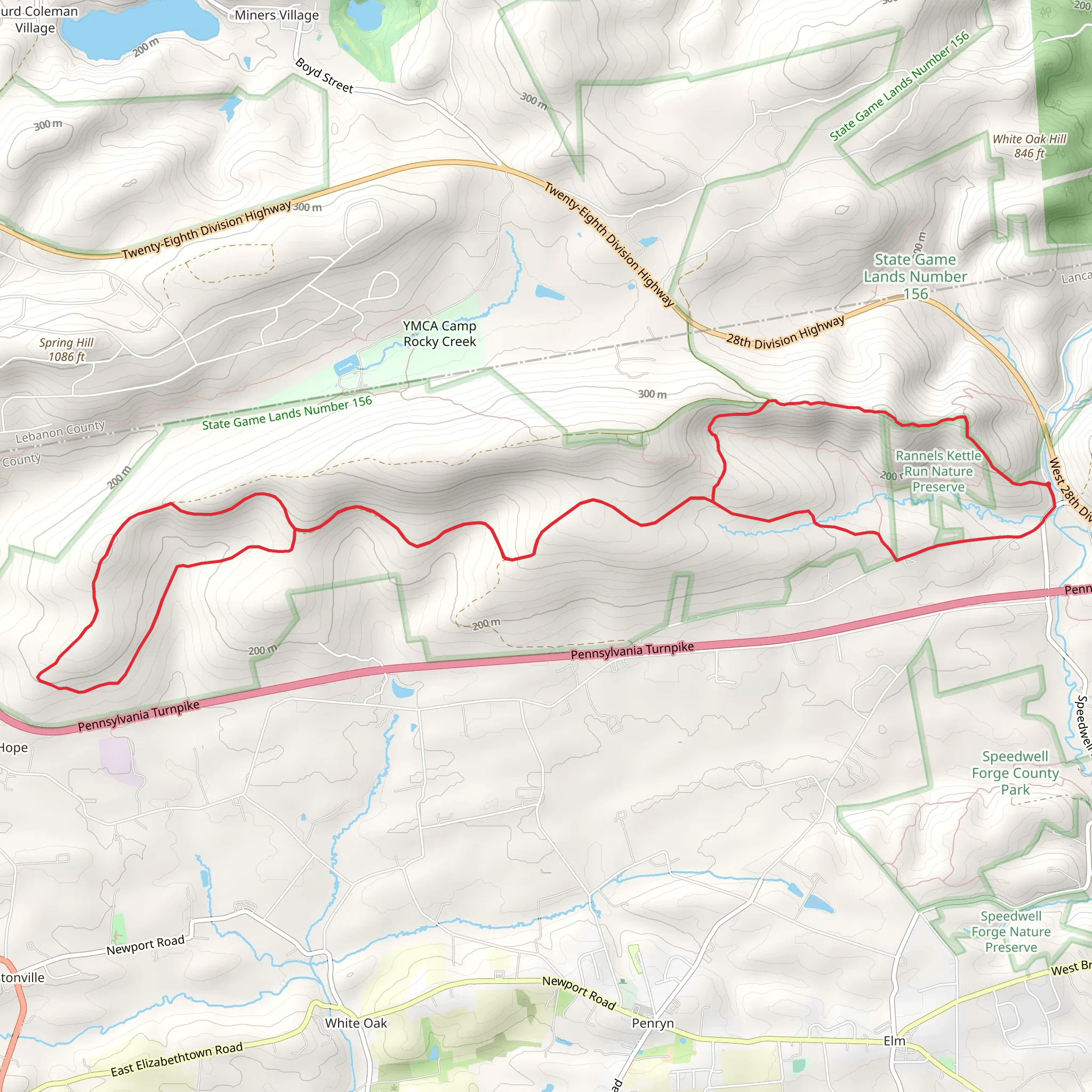 Horse-Shoe Trail and Kettle Run Loop mobile static map