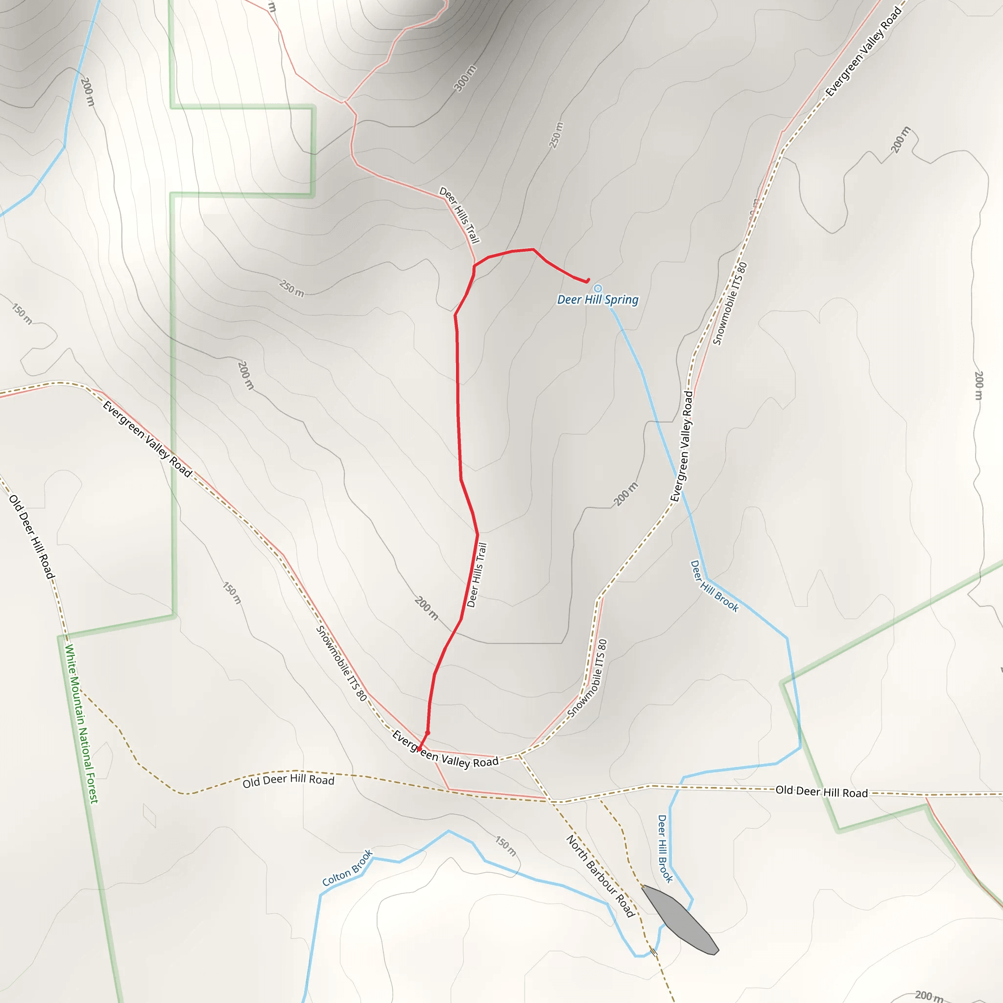 Deer Hills Trail mobile static map