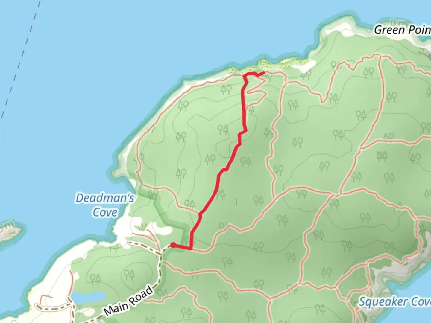 An image depicting the trail Pebble Beach Trail and its surrounding area.