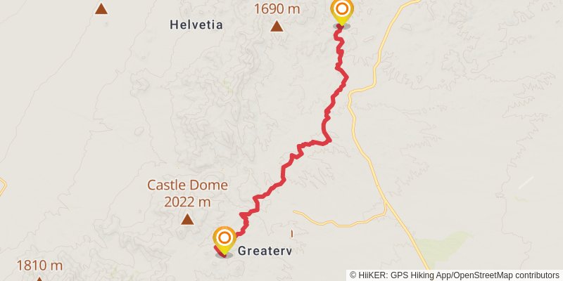 Sky Islands Traverse stage 14 Map