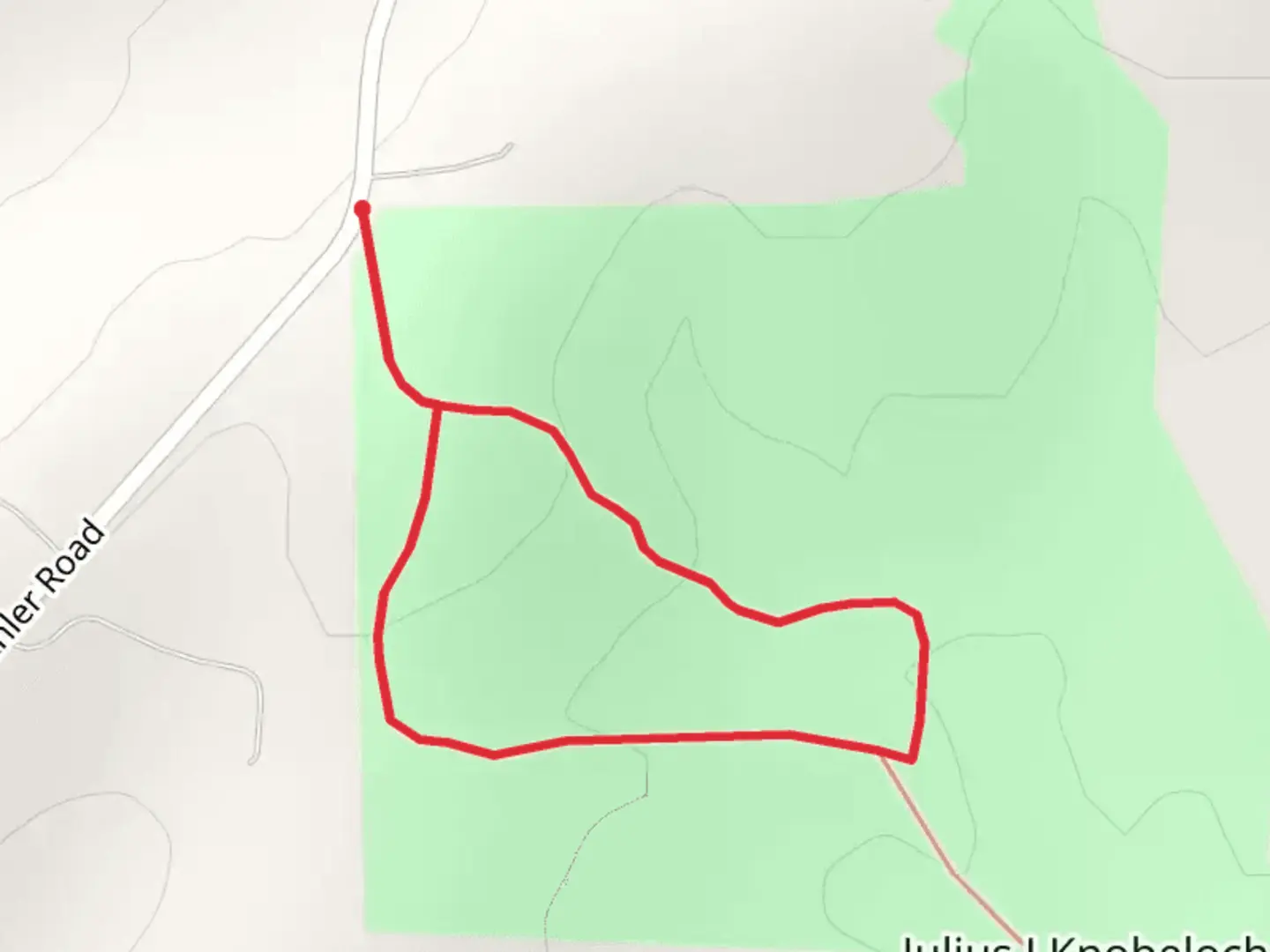 An image depicting the trail Rentchler Road Loop and its surrounding area.